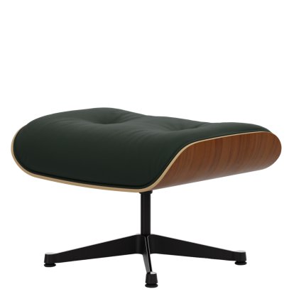 Lounge Chair Ottoman, Walnut, natural, Lether Premium F jade, Aluminium polished, sides black