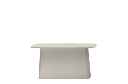 Metal Side Table Outdoor, Large (H 35,5 x B 70 x T 31,5 cm), Soft light