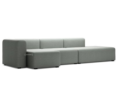 Mags Sofa with Récamière, Left armrest, Steelcut Trio - light grey