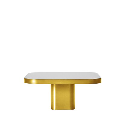 Bow Coffee Table, Brass natural, H 31 x W 70 x D 70