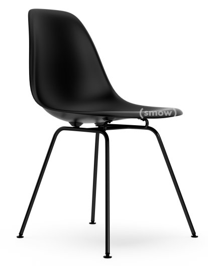 Details Vitra Eames Plastic Side Chair RE DSX Eames Plastic Side Chair RE DSX, Deep black, Without upholstery, Without upholstery, Standard version - 43 cm, Coated basic dark