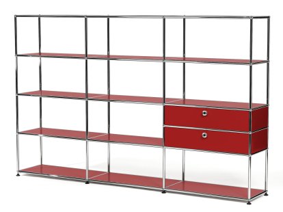 USM Haller Living Room Shelf XL Type 2, USM ruby red