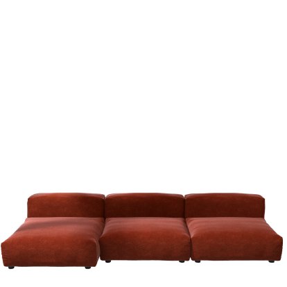 Vetsak Sofa Set 4, Suave - Saffron, Without cushion