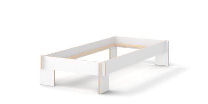 Siebenschläfer, 90 x 200 cm, Without headboard, White, Without slatted base