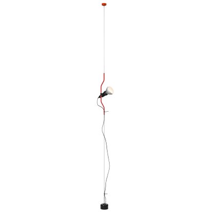Parentesi Dimmer Floor and Ceiling Lamp, Red, with LED reflector bulb 13W / 1300lm