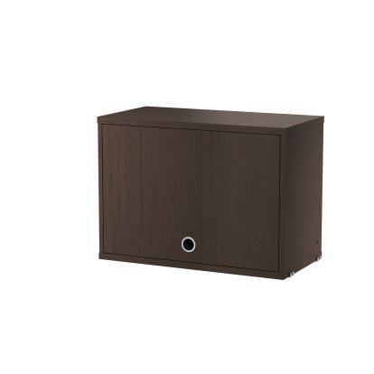 String System Cabinet With Flip Door, W 58 cm / Dark oak