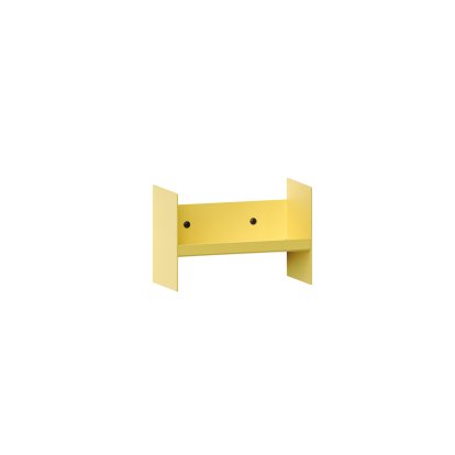 Pli Wall Shelf Slim, 20 cm, Naples yellow, Without hooks