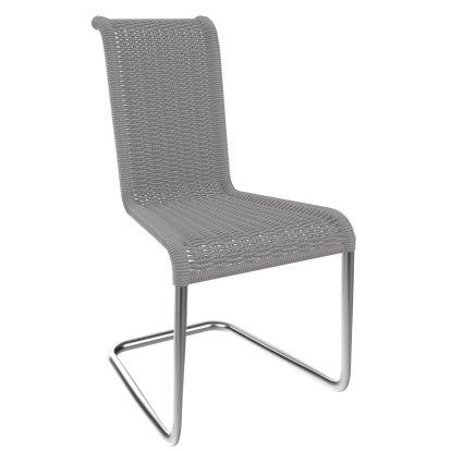 B20, Wickerwork I, Silver grey, Stainless steel, matt