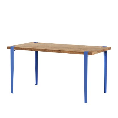Balthazar Dining Table, Reclaimed oak, Azure Blue