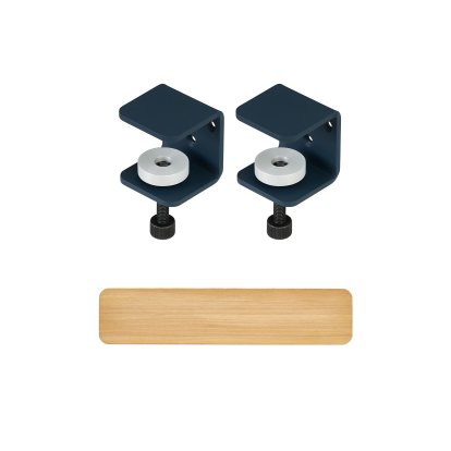Tiptoe Wall Shelf, Solid Oak, Wall shelf 90 cm, Midnight blue