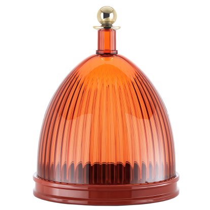 Details Kartell La Coupole Storage Bell La Coupole Storage Bell, Amber/brick red