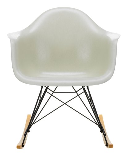 Eames Fiberglass Armchair RAR, Eames parchment, Coated basic dark, Yellowish maple