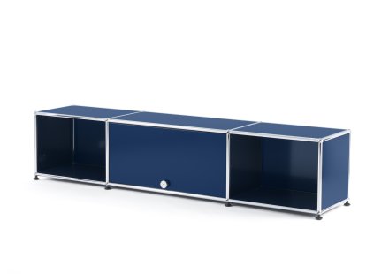 USM Haller TV-Lowboard with Flip-up Door, Steel blue RAL 5011
