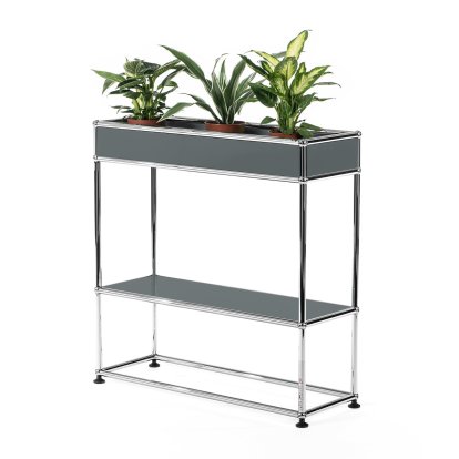 USM Haller Plant Side Table Type 1, Mid grey RAL 7005