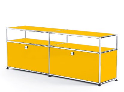 USM Haller TV-Board with Extension, Golden yellow RAL 1004