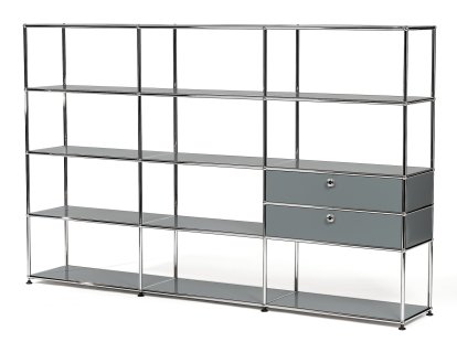 USM Haller Living Room Shelf XL Type 2, Mid grey RAL 7005