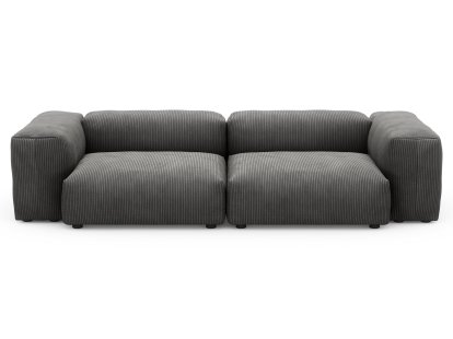 Two Seat Sofa M, Cord velours - Dark grey