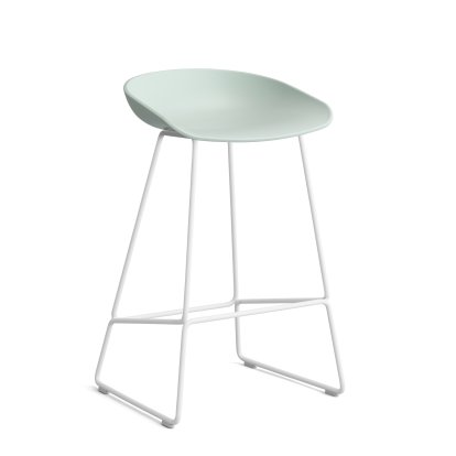 About A Stool AAS 38, Kitchen version: seat height 64 cm, Steel white powder-coated, Dusty mint 2.0