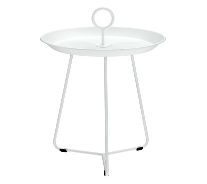 Eyelet Side Table, H 45,5 x Ø 45 cm, White