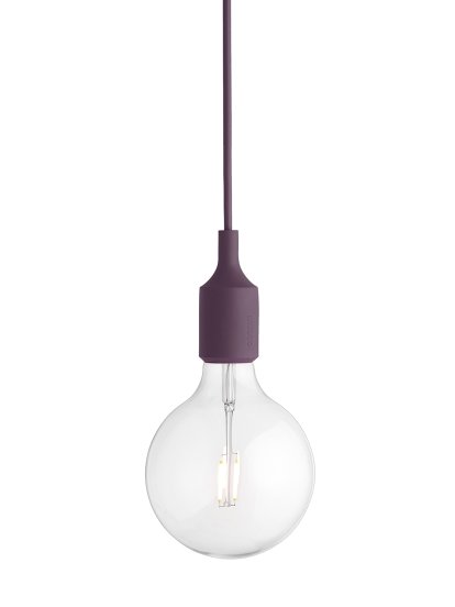 E27 Pendant Lamp, Burgundy