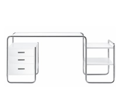 S 285, Ash pure white, open-pored lacquered, 1 large drawer unit/ 2 shelves