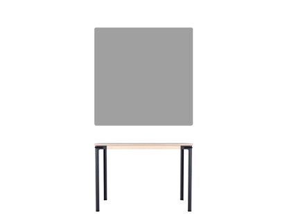 Seiltänzer Table, 75 x 90 x 90 cm, Linoleum grey, Black