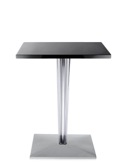 TopTop Dining Table Small, Rectangular H 72 x W 60 x L 60 cm, Scratch-resistant Werzalit, Black