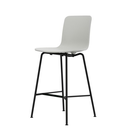 HAL RE Bar Stool, Cotton white RE, Kitchen version: 645mm, Powder-coated basic dark