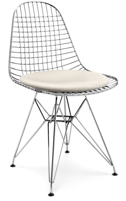 Seat Cushion for Wire Chair (DKR/DKW/DKX/LKR), Seat cushion, Leather (Standard), Snow
