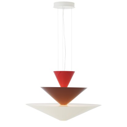 Details &Tradition Gio Pendant Lamp Gio Pendant Lamp, Ø 92 cm x H 61 cm, Vermilion red, dark burgundy & ecru white
