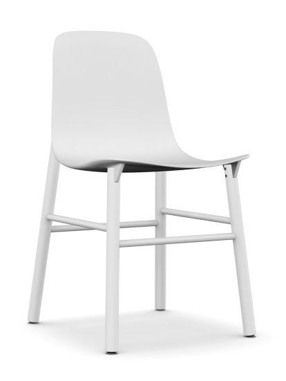 Sharky, White, Lacquered Wood, Shell Colour