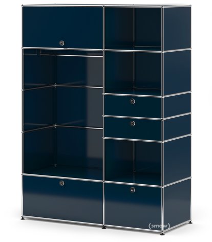 USM Haller Wardrobe Model I, Steel blue RAL 5011