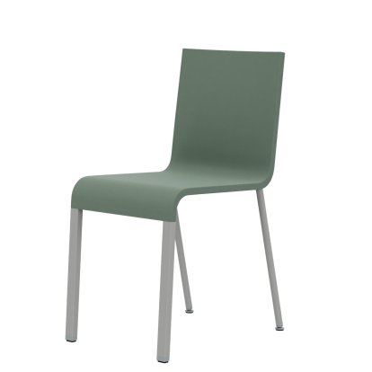 .03 Chair, Non-stackable, Base powder-coated silver sleek, Without armrests, Mint