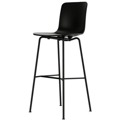 HAL RE Bar Stool, Deep black RE, Bar version: 780mm, Powder-coated basic dark