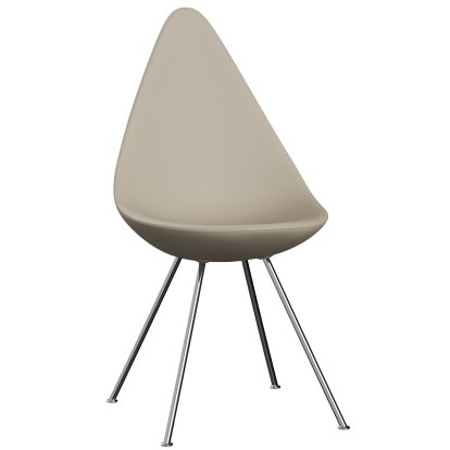 Details Fritz Hansen Drop Chair Drop Chair, Light beige, Chrome