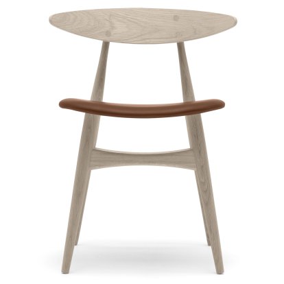 CH33P, White oiled oak, Leather cognac