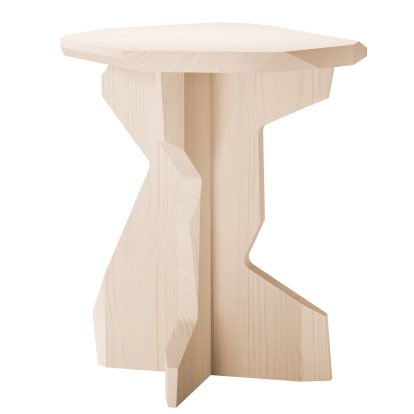 Fels Stool, Waxed ash with white pigment