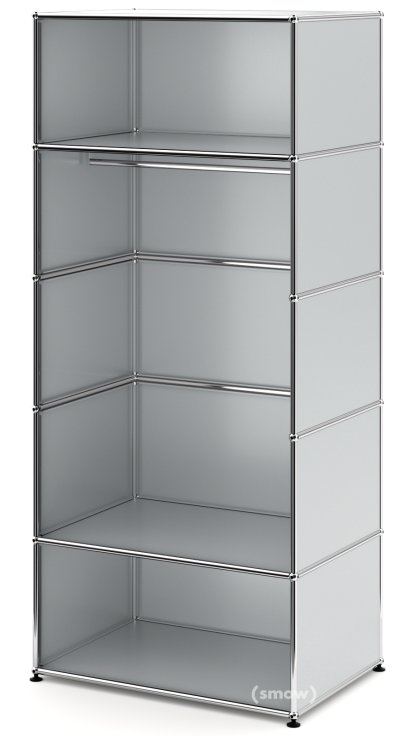 USM Haller Clothes Rack M with Rail, Model II, USM matte silver