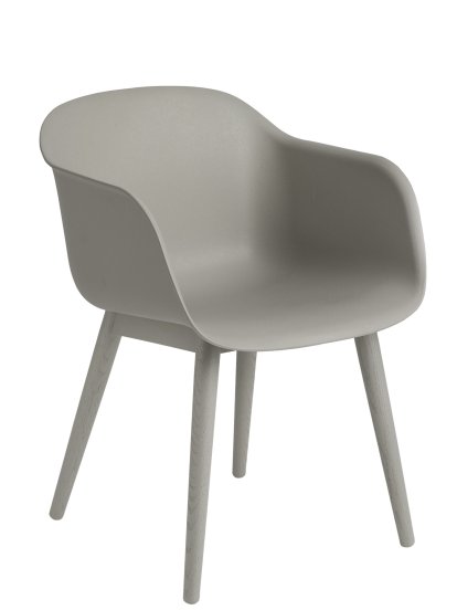 Details Muuto Fiber Armchair Wood Fiber Armchair Wood, Grey