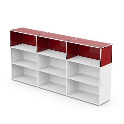 USM Haller Extension Kit Vertical 3, USM ruby red, 35 cm