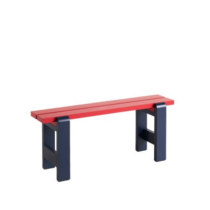 Weekday Bench Duo, Steel blue / Wine red