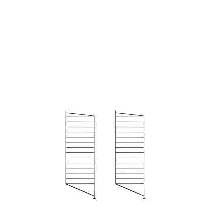 String System Floor Panel, Set of 2, 85 x 30 cm, Black