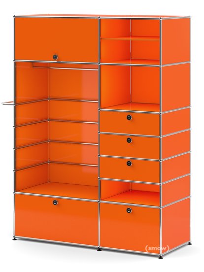 USM Haller Wardrobe Model II, Pure orange RAL 2004