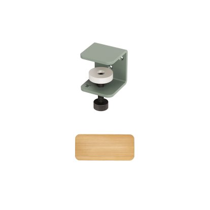Tiptoe Wall Shelf, Solid Oak, Wall shelf 45 cm, Eucalyptus grey