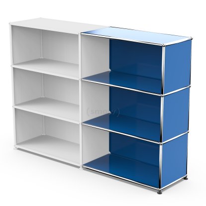 USM Haller Extension Kit Horizontal 3, Gentian blue RAL 5010, 35 cm