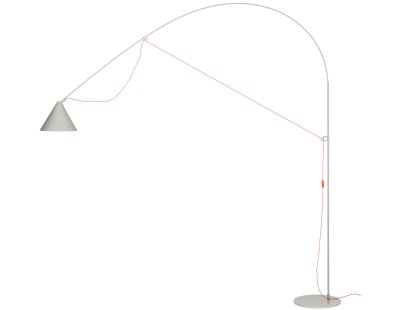 Ayno XL Floor Lamp, Silk grey, Orange, 2700 K