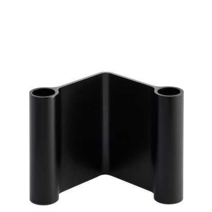 Pair Candelholder, Black, H 11 cm