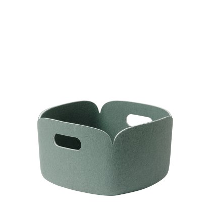 Restore Storage Basket, L 28 cm x W 28 cm, Dusty green