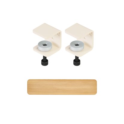 Tiptoe Wall Shelf, Solid Oak, Wall shelf 90 cm, Cream white