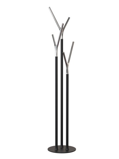 Wishbone Coat Rack, Matt black / polished stainless steel